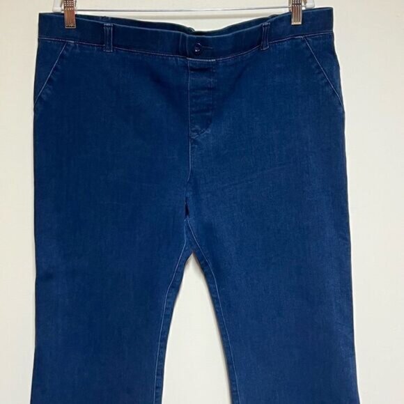 NWOT Beta brand Dark Indigo Yoga Bootcut Jeans Sz 2XL Petite - Picture 4 of 7